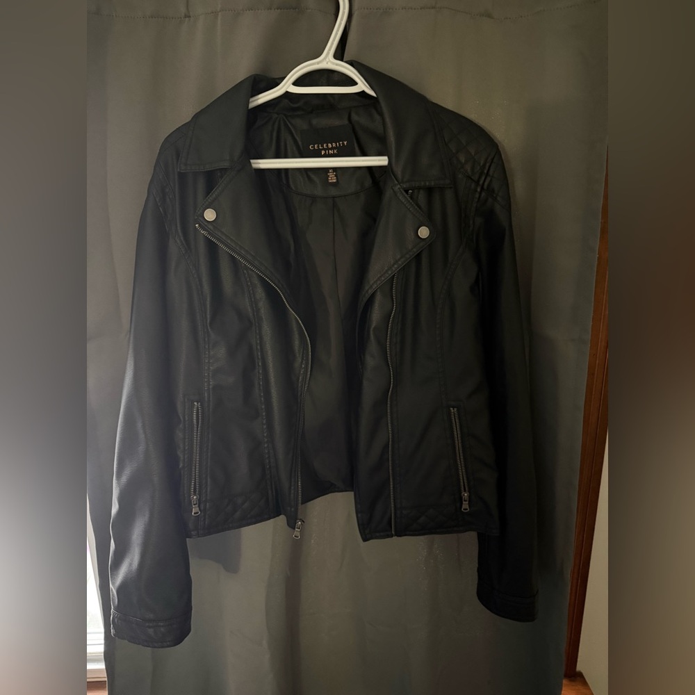 Celebrity Pink Women's black Leather Jacket